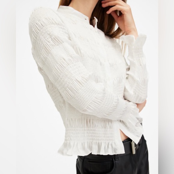 All Saints White Button Down Shirt - Picture 3 of 13